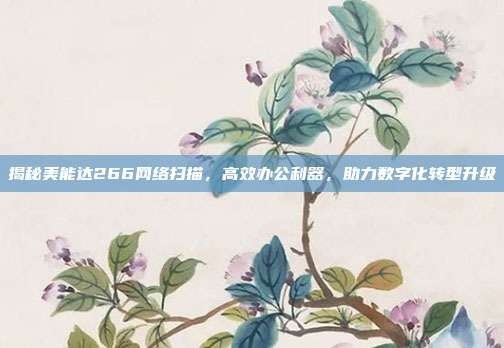 揭秘美能达266网络扫描，高效办公利器，助力数字化转型升级