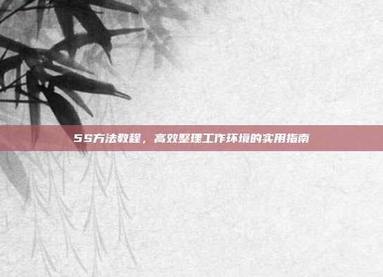 5S方法教程，高效整理工作环境的实用指南