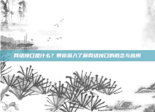 网络接口是什么？带你深入了解网络接口的概念与应用