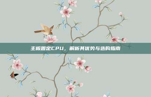 主板固定CPU，解析其优势与选购指南